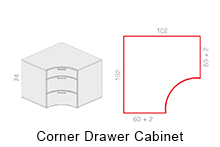 Corner Drawer Cabinet
