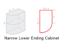 Narrow Lower Ending Cabinet